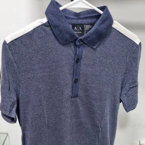armani exchange polo shirt blue design 2013 very good condition